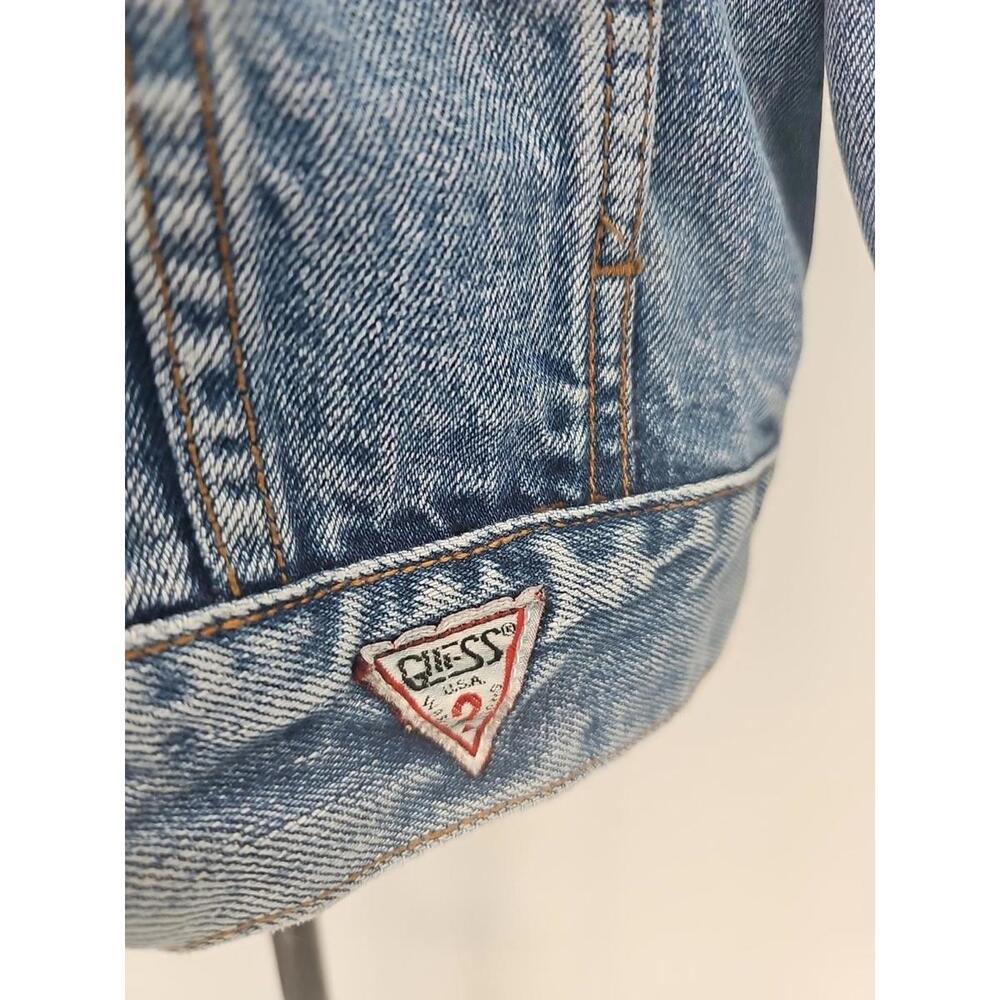 Vintage Guess‎ Denim Jean Trucker Jacket  Small USA Made Type III Style 10807 - Picture 3 of 9